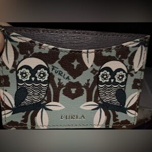Furla owl print card holder